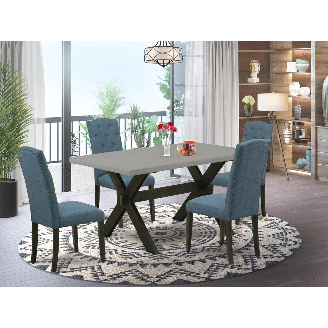 Three Posts Geist 4-Person Solid Wood Dining Set