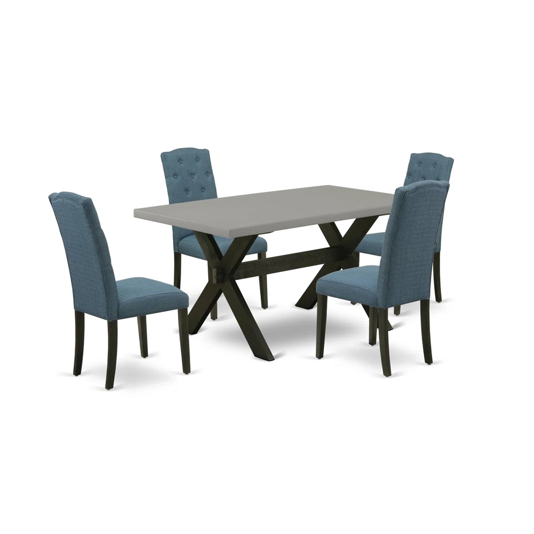Three Posts Geist 4-Person Solid Wood Dining Set