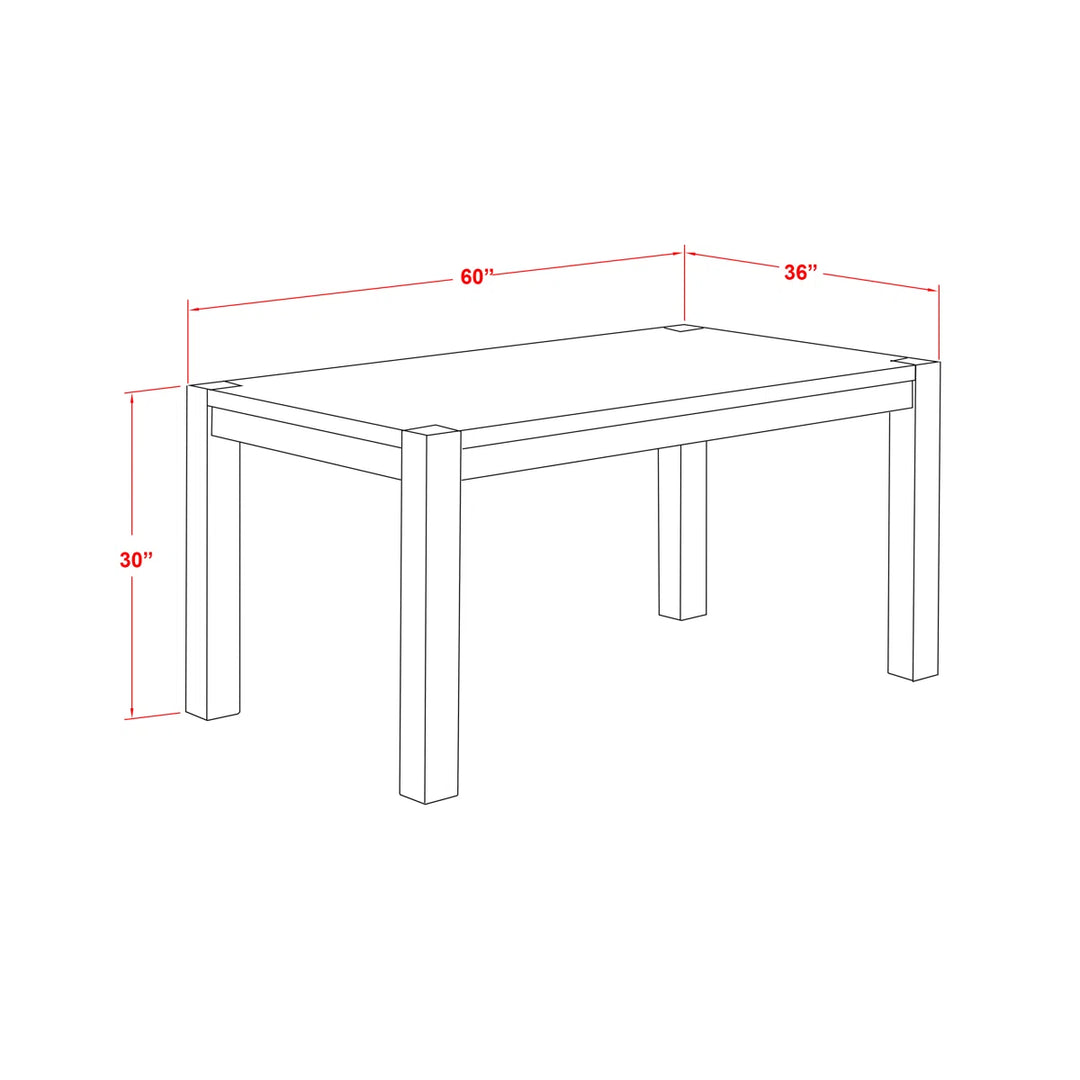 Three Posts Geib Rubber Solid Wood Dining Set