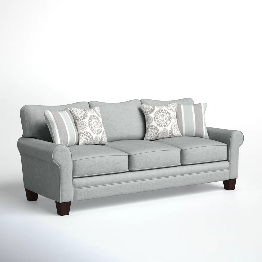 Sand and Stable Aurora 88in Rolled Arm Sofa with Reversible Cushions