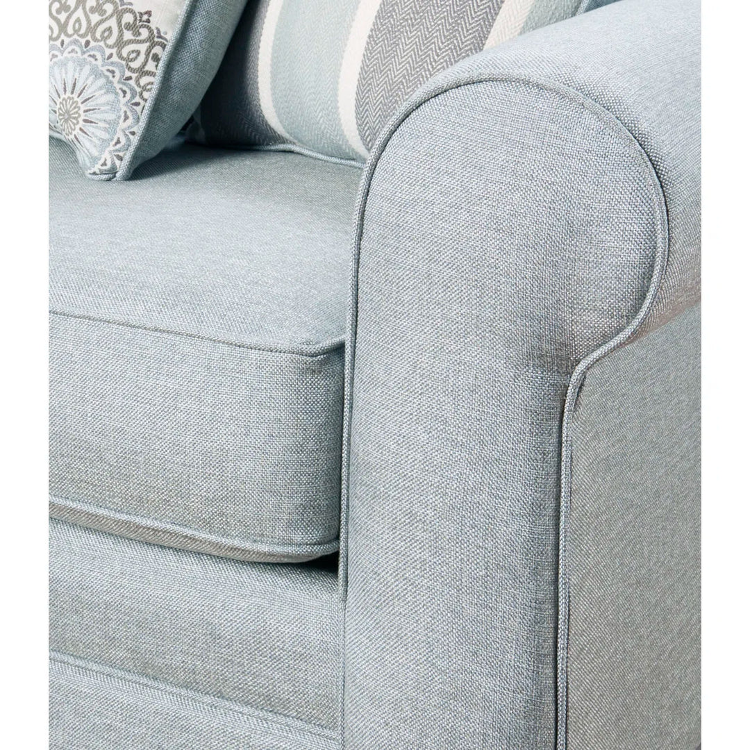 Sand and Stable Aurora 88in Rolled Arm Sofa with Reversible Cushions