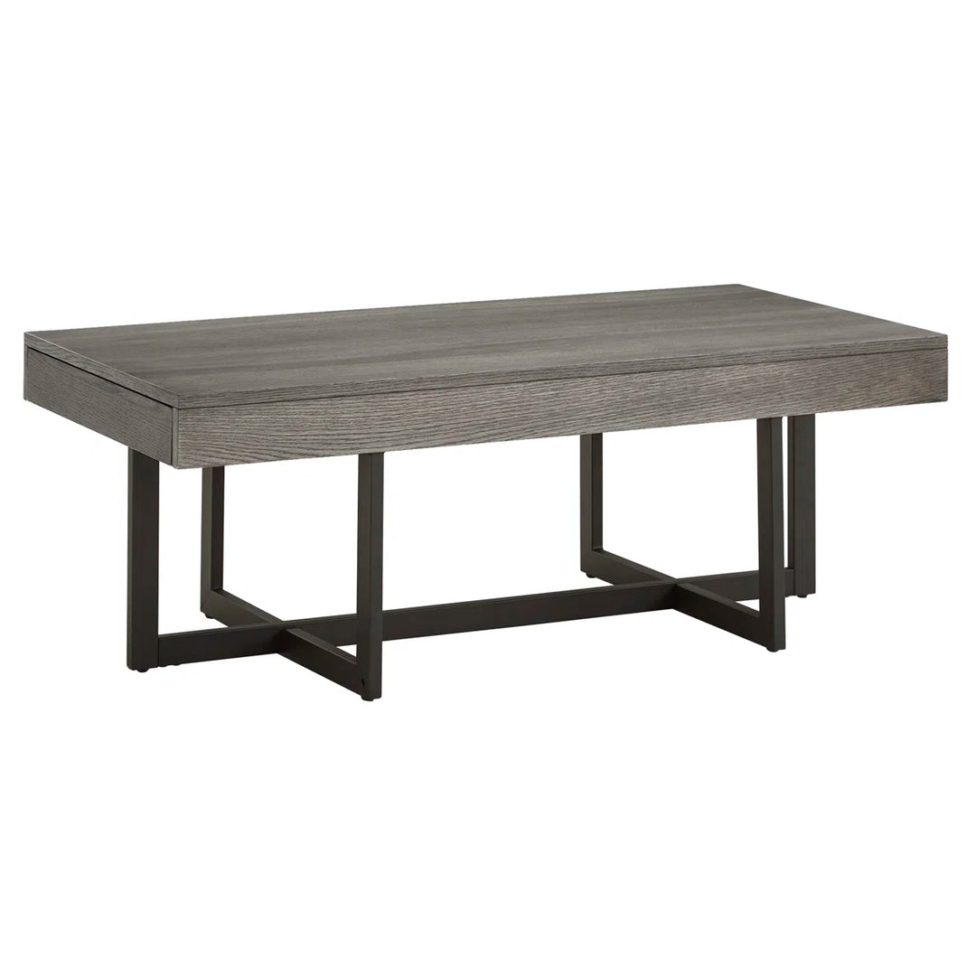 Sand and Stable Burch Cross-Legs Coffee Table with Storage