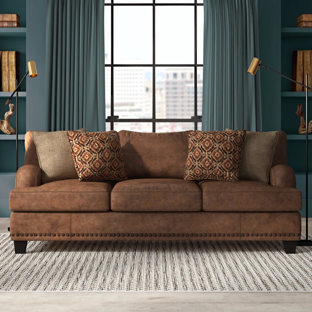 Greyleigh Cainsville 93in Recessed Arm Sofa with Reversible Cushions