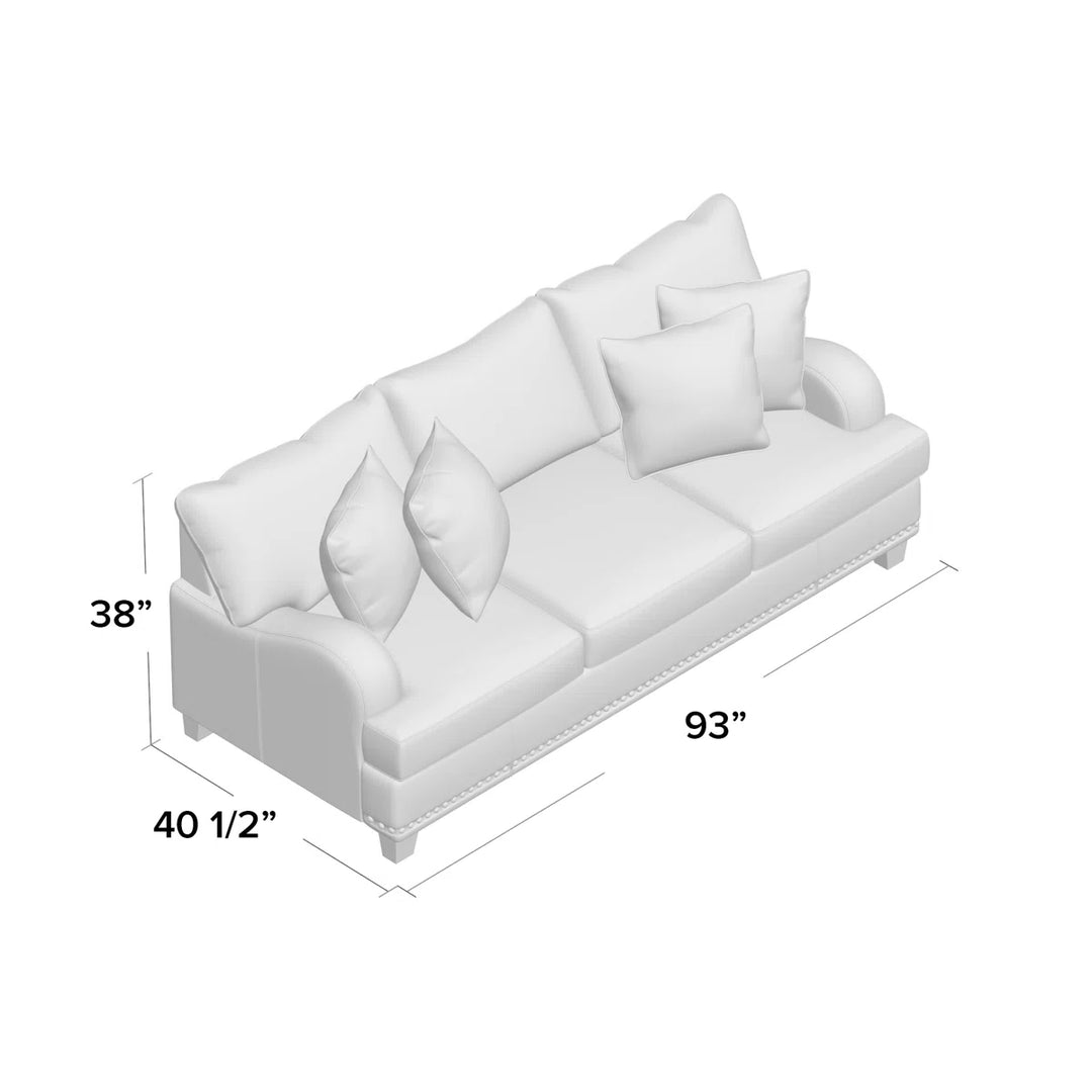 Greyleigh Cainsville 93in Recessed Arm Sofa with Reversible Cushions