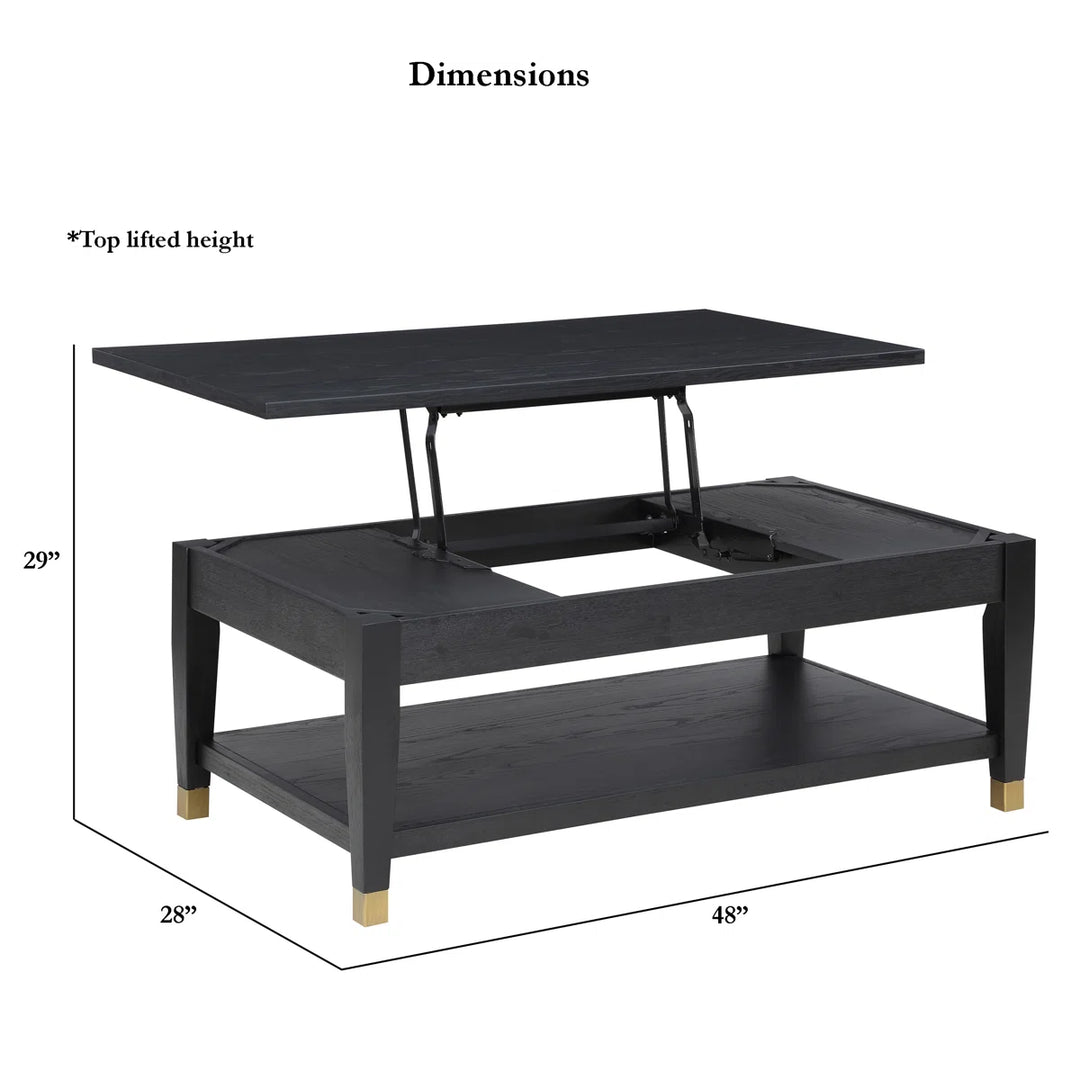 Three Posts Donny Lift-Top Extendable Coffee Table with Storage