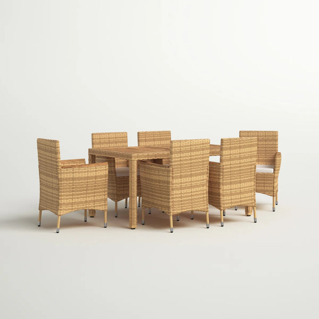 Sand and Stable Frankenmuth Rectangular 6-Person Dining Set with Cushions