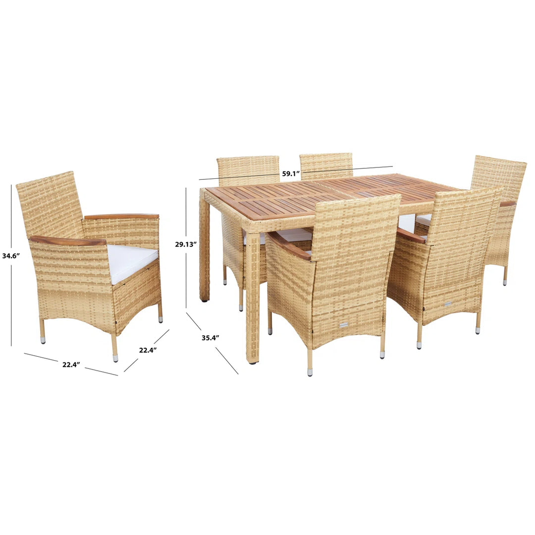 Sand and Stable Frankenmuth Rectangular 6-Person Dining Set with Cushions