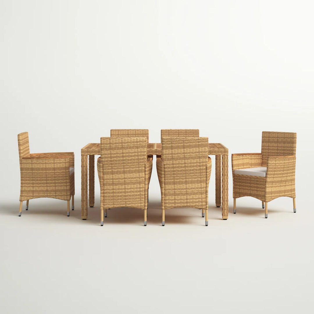 Sand and Stable Frankenmuth Rectangular 6-Person Dining Set with Cushions