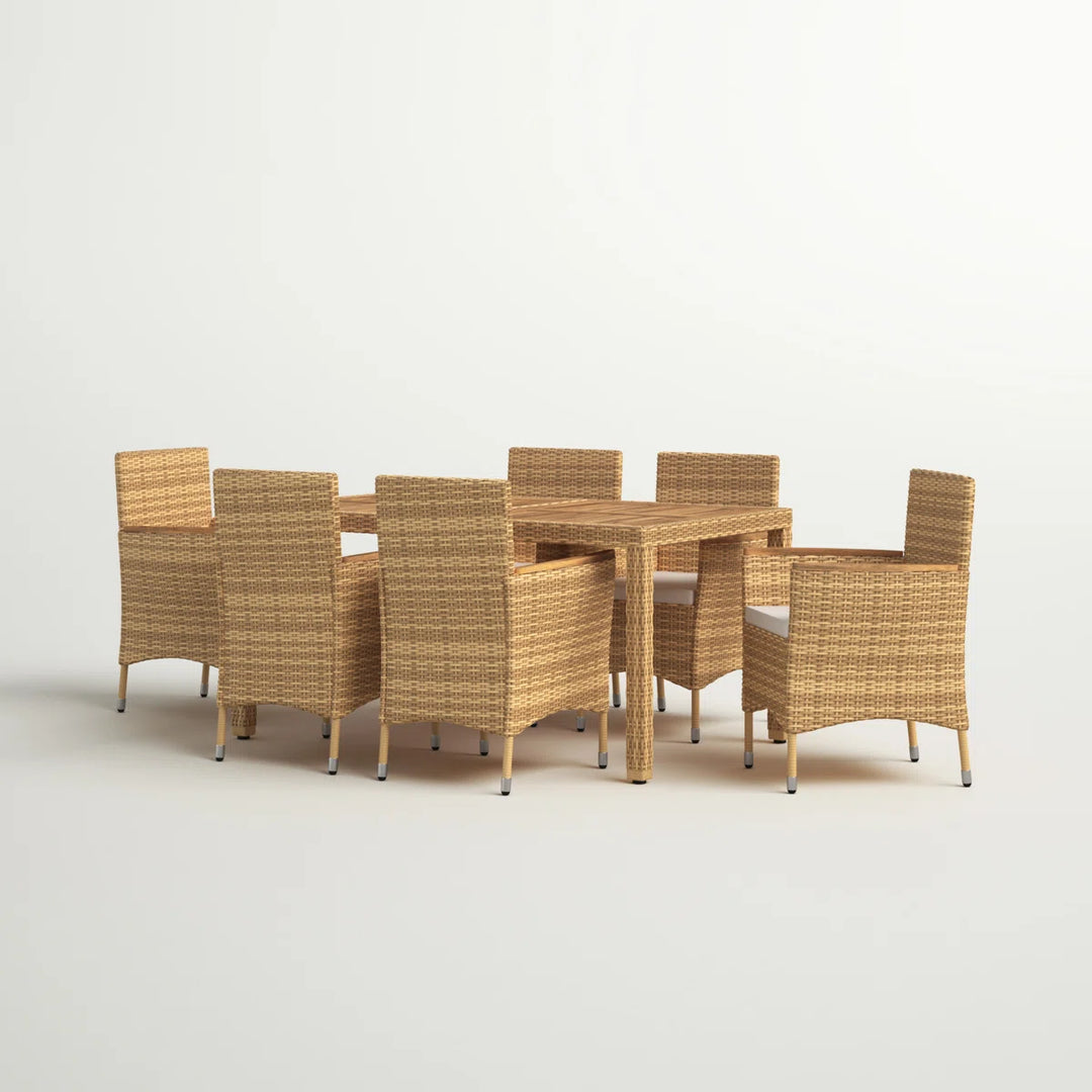 Sand and Stable Frankenmuth Rectangular 6-Person Dining Set with Cushions