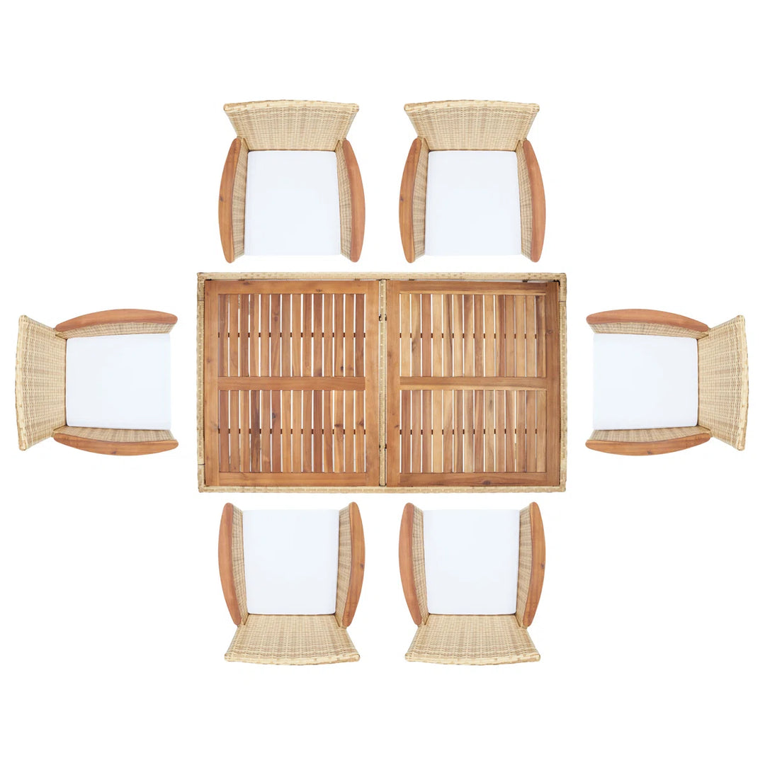 Sand and Stable Frankenmuth Rectangular 6-Person Dining Set with Cushions