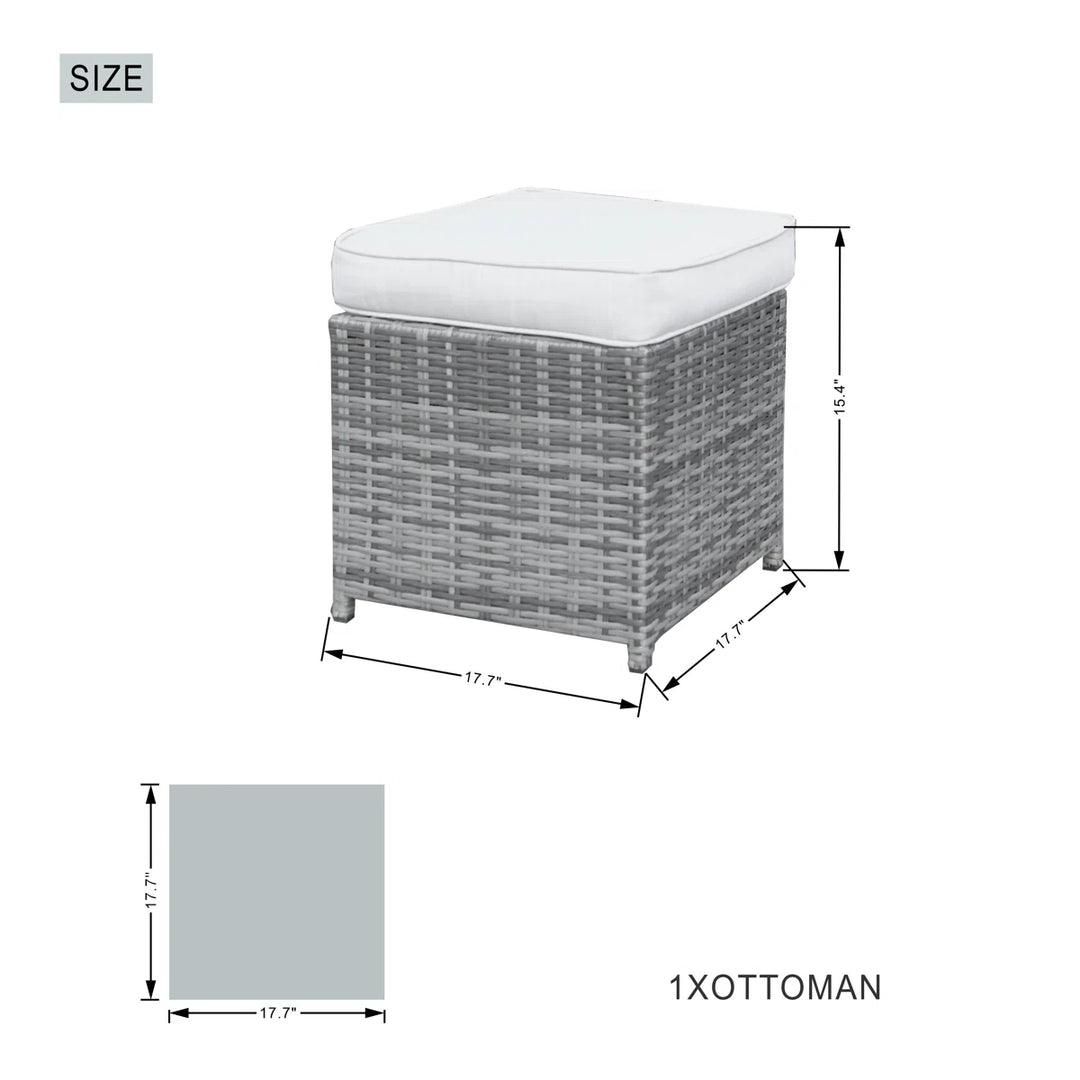 Three Posts Guynn Rectangular 10-Person Dining Set with Cushions