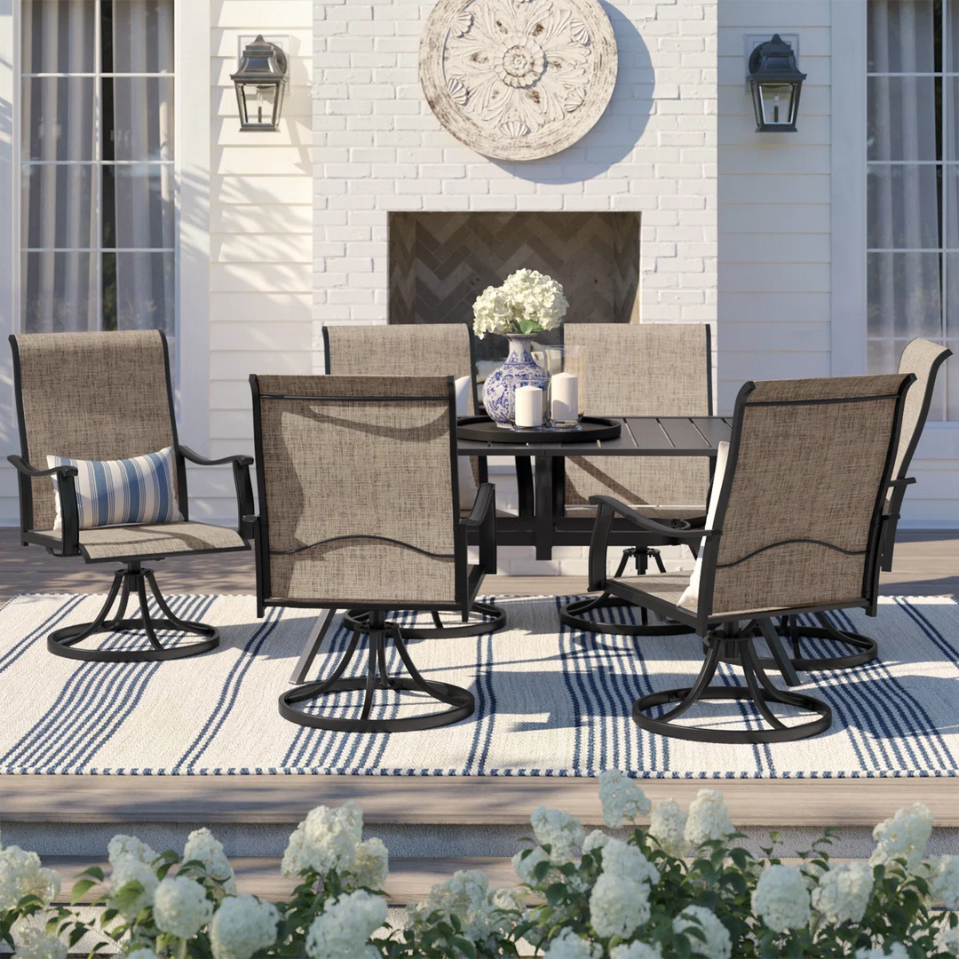 Three Posts Hilley Rectangular 6-Person Dining Set with Cushions