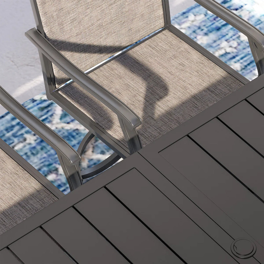 Three Posts Hilley Rectangular 6-Person Dining Set with Cushions