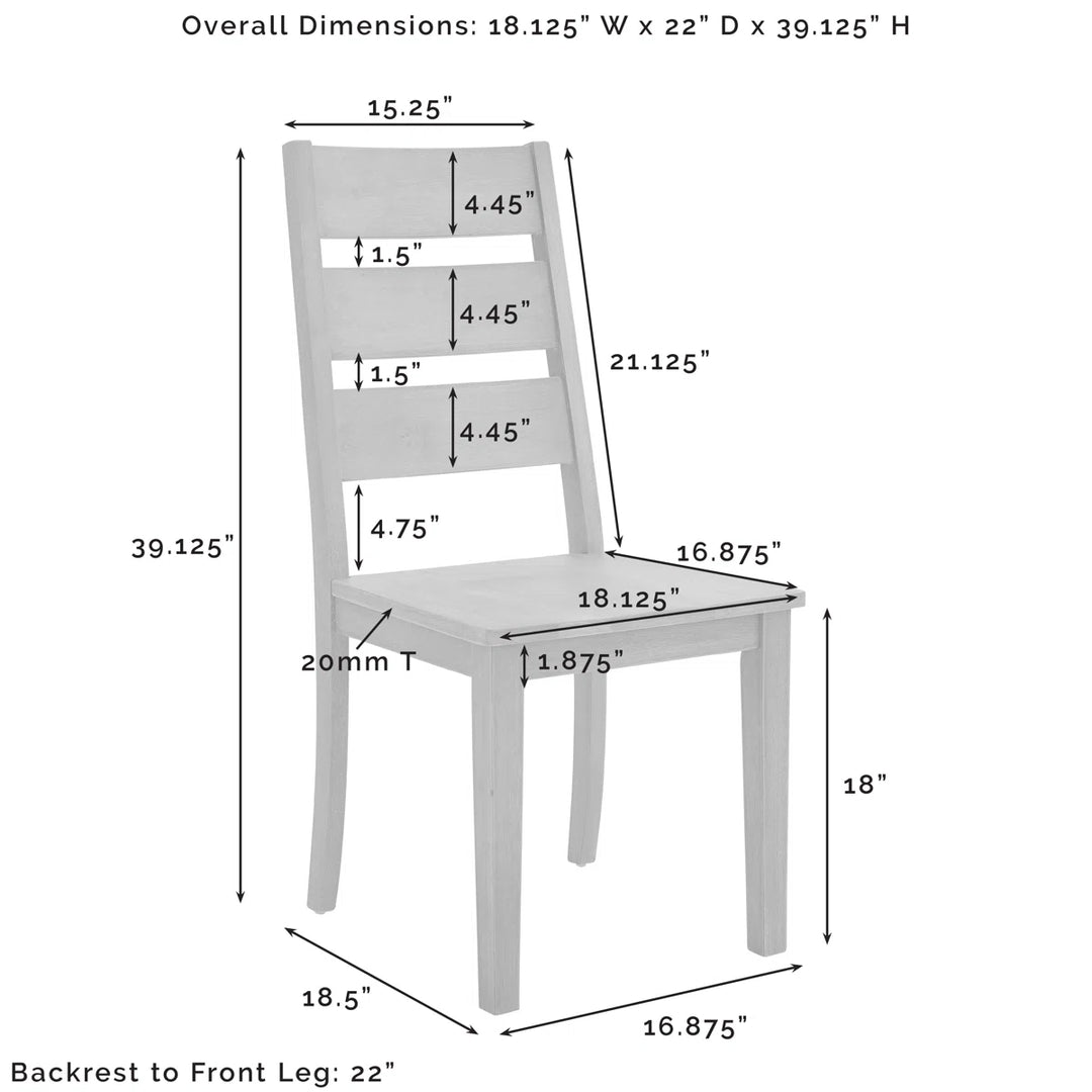 Kelly Clarkson Home Hudson 5-Piece Dining Set with Solid Wood Chairs
