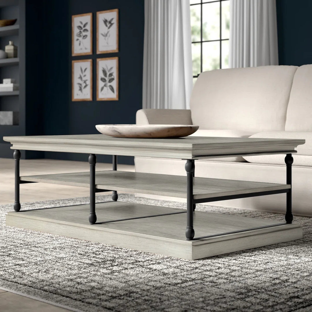 Greyleigh Kyler Floor Shelf Coffee Table with Storage
