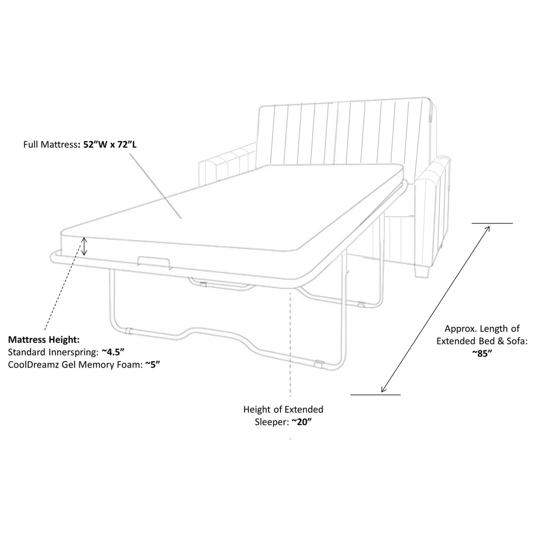 Greyleigh Newquay Square Arm Sofa Bed with Reversible Cushions