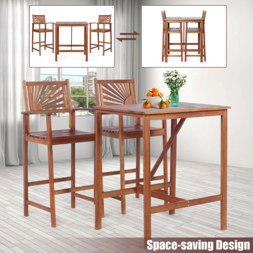 Sand and Stable Payee Rectangular 2-Person Bar Height Dining Set