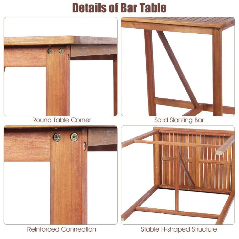Sand and Stable Payee Rectangular 2-Person Bar Height Dining Set