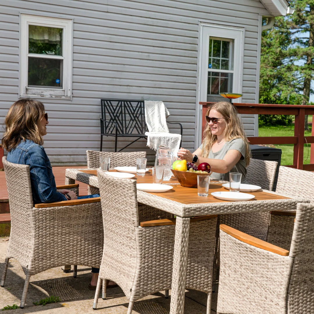 Sand and Stable Robbie Rectangular 6-Person Dining Set with Cushions