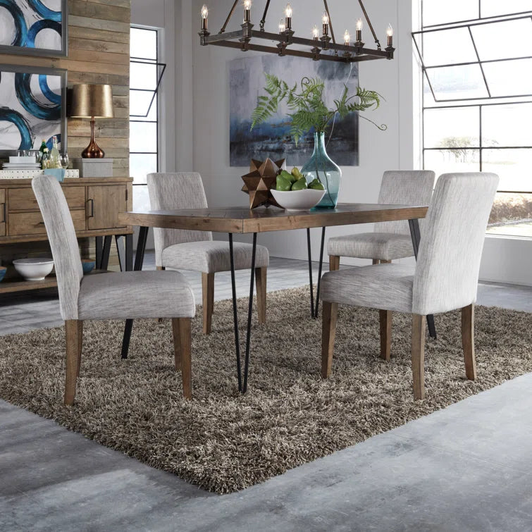 Greyleigh Swanscombe Four-Leg Dining Set with Upholstered Chairs