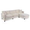 Harper Bright Designs Reversible 107.87in W Straight Arm Polyester Sectional Sofa