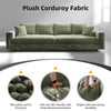 Harper Bright Designs Free Combined 102.4in Corduroy Fabric Sectional Sofa Bed