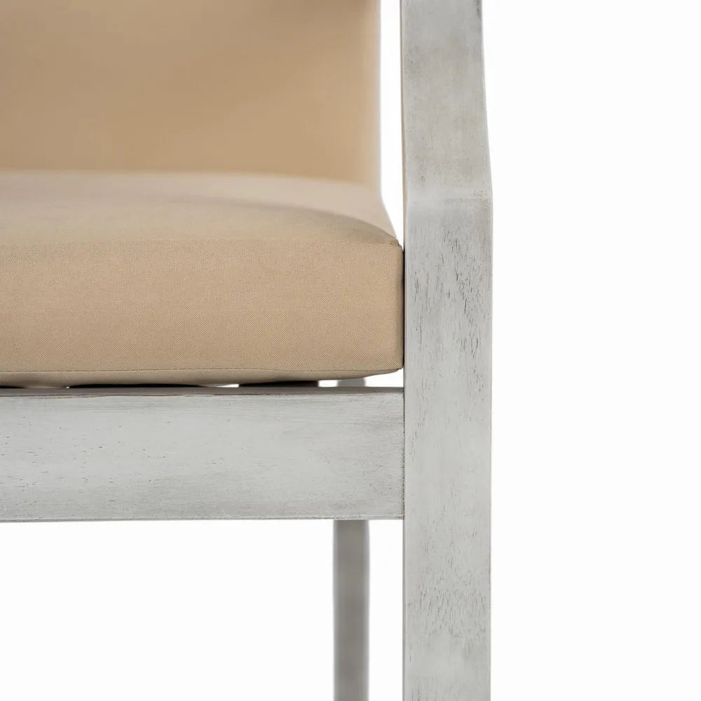 Harper Bright Designs Antique Gray 5-Piece Wood Outdoor Dining Set with Umbrella Hole