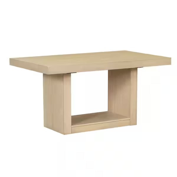 Harper Bright Designs Natural 6-Piece Wood Top Extendable Dining Set