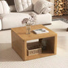 Harper Bright Designs 30.8in Natural Square MDF Coffee Table with Open Storage
