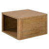 Harper Bright Designs 30.8in Natural Square MDF Coffee Table with Open Storage